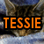A cat's face appears in four with text overlays changing from 'TESSIE' to '<3' while the cat's eyes close