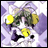 A 48x48 pixel buddy icon featuring a cartoon character with green hair and yellow accessories on the left, next to stylized text reading "Anime IM" and "COM" on a black background.