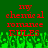 Green background with red pixelated text reading 'my chemical romance RULES' over green pixelated grass-like shapes.