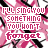 A static image displays repeated text "I'LL SING YOU SOMETHING YOU WON'T FORGET" in white and pink lettering over a black-and-white abstract pattern with geometric shapes.