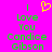 A bright pink background displays green text reading "I Love You Candice Gibson" with a yellow pixelated heart symbol above the text.