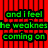 Red background with vertical black stripes and green pixelated text reading 'and I feel the weakness coming on never felt so good to be so wrong had my heart on lockdown then you turned me around!' in four