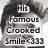 Black-and-white pixelated image of a person with styled hair, featuring overlaid text and partial visibility across sections.