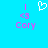Pixelated blue background with pink vertical lines, a white heart outline, and repeated ' Cory' text below '<3' symbols.