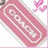 Pink Coach logo icon with white text and border, featuring pink heart-shaped butterflies on a white background.