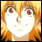 A pixelated anime-style character face with orange hair and red eyes on the left, next to a black background with white text reading "Anime IM" above smaller text "COM" on the right.