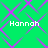 Green background with purple diamond-shaped pattern and four instances of the text 'Hannah' in white pixelated font