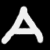 Two white triangular shapes with black inner triangles on a black background, one sharp and one blurred.