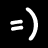 A static 48x48 pixel buddy icon featuring a white smiley face emoticon and text on a black background with a gray transparency indicator.