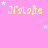 A static image with a pink background featuring repeated yellow text 'Jratale' and scattered light blue stars.