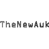 A gray background with repeated text 'TheNewAuk' and white streaks resembling falling particles or rain.