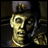 Pixelated image of a character with a golden mask and dark hair, next to stylized text reading "AnimeIM" and "com" on a black background.