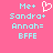 Pixelated text and heart symbol on pink background with two identical side-by-side layouts.