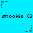 Pixelated blue background with repeated star and text elements in black, cyan, and gray.
