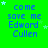 Green background with blue text reading 'come save me Edward Cullen' and small white stars scattered throughout.