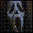 Pixelated figure in blue and gray tones against a dark background with multicolored dots, transitioning to bright green and white checkered backdrop.