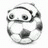 A pixelated grayscale image of a round character with large eyes and a Santa hat, next to a black background with white text reading "AnimeIM" and "com".