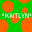 Green background with orange circles and white text reading *KAITLYN* repeated twice.