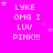 A static contact sheet of 12 identical frames showing a bright pink background with white pixelated text and small star graphics.