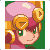 Pixel art animation of a character with pink hair and golden headgear across multiple frames showing facial expression changes.