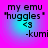 Four identical display text on a gradient background with visible pixelation