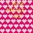 Pixelated pink heart pattern background with yellow text reading "i love NICOLE x33" in two identical sections.