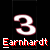 A sequence of white stylized '3' shapes with red text labels on black background, showing motion blur effects in animation frames.