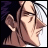 Pixelated anime-style character with white hair and glasses, side profile against dark background, text 'Anime IM' and 'COM' visible.