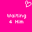 Pixelated pink background with white text and a heart symbol, showing identical static content across two views.