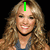 A woman with long wavy blonde hair and a gray top appears in three ; the top-right shows 'Love' text while the bottom-left shows 'Carrie <3'