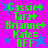 Bright pink background with blue star shapes and green text listing names 'Gassie', 'Tara', 'Brianne', 'Kates' followed by 'BFF'.