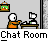 A 4x4 contact sheet of animated frames showing a pixel art character at a desk with computer, transitioning from static scenes to chat window displays.