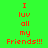 A static digital image with red pixelated text reading "I luv all my Friends!!!" on a split background of green and yellow sections.