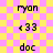 Pixelated text and symbols on a yellow-pink checkered background with animated sparkles.