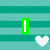 Green text 'I Love' and partial name 'Tanner' on striped background with white pixel hearts.