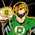 A pixelated DC Comics character in green costume with a glowing ring on the left, next to green text reading "Original Icons .com" on a dark background.