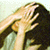 six showing a person with dark hair in various poses and text overlays reading NO SEE, NO SAY, NO HEAR