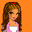 Pixel art contact sheet showing multiple frames of a cartoon girl character in pink crop top and light blue jeans against orange background with text elements.