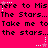 Pixelated text on bright pink background with animated white and light pink stars appearing in sequence.