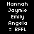 Pixelated text list of names and abbreviations on black background with pink highlight bars over specific entries.