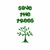 Green pixelated tree icon with three stacked text lines above it, displayed in two identical vertical arrangements on a white background.