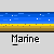 Animated sequence showing a green helicopter flying over blue water with yellow sand, then transforming into a yellow-shirted figure with white face in water, repeating the cycle.