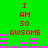 Green background with red text reading "I AM 50 AWSOME" and pink horizontal bars in two mirrored arrangements.