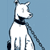 A static image shows a white dog with black collar and leash on blue background, alongside text elements including "Friends don't chain friends" and "Let dogs inside HelpingAnimals.com".