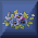 Blue square icon with floral border and white text fragments showing 'F', 'Fai', 'Fry', 'Frie', 'end'
