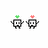 Two pixelated robot figures with green and red crosses above their heads, next to pink text reading 'true love <3' on a white background.