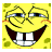 A 48x48 pixel animated buddy icon featuring a yellow cartoon character with exaggerated facial features on the left and green text reading "Original Icons .com" on a dark background to the right, displayed as a contact sheet of two frames.