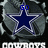 Two side-by-side pixelated images of a blue star with silver outline on gray background, each displaying different text above the star.