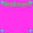 Green text 'Andrea<3' with cyan plus signs on a bright pink background, static display with no visible animation changes.