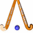 A static image shows a hockey stick with a blue puck on white background, alongside red text reading "My Boyfriend told me that if i want to go out I am going to miss him!".